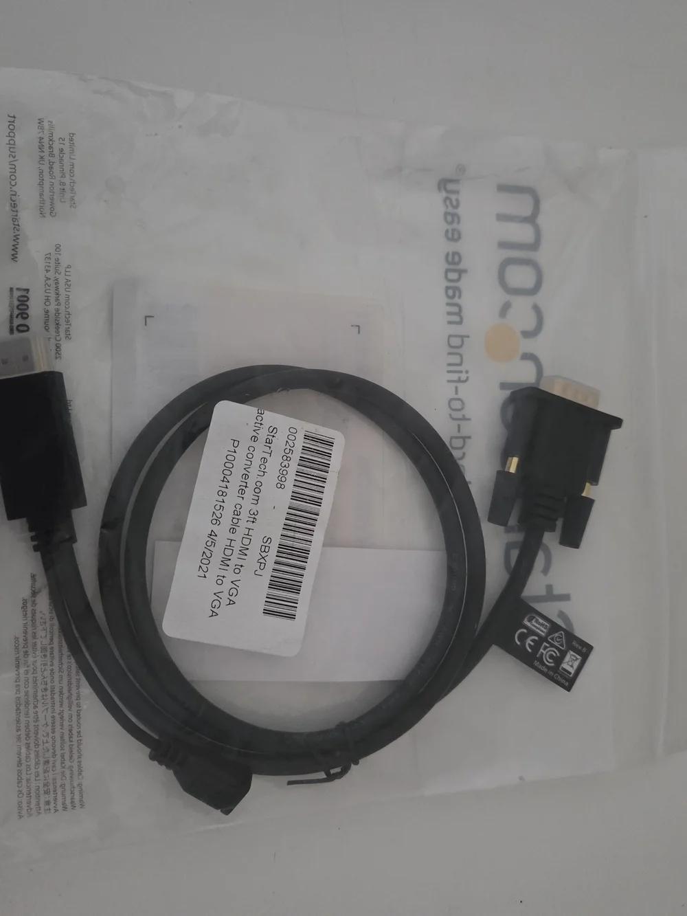 StarTech Black HDMI to VGA Adapter Cable (0.9m)